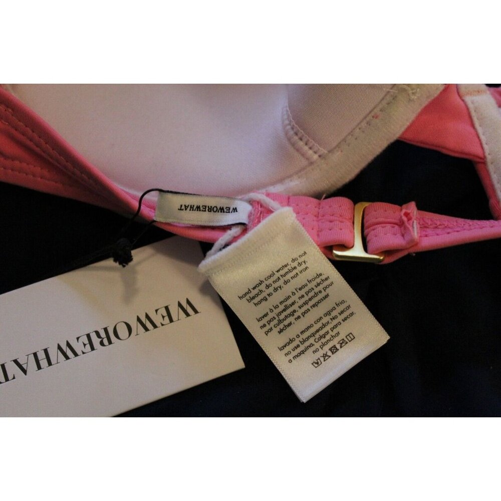 NWT WeWoreWhat Claudia Bikini Top BubbleGum Pink Size Extra Large XL - Picture 4 of 4